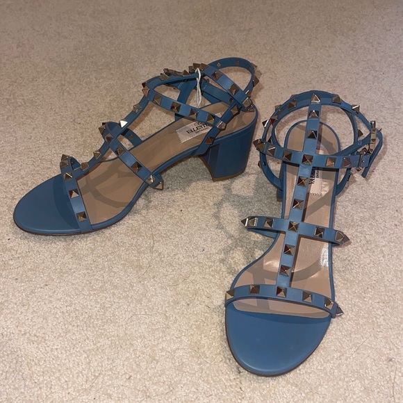 NEW WITH TAGS Valentino Rockstud Caged Leather 60 mm City Sandal SIZE 10